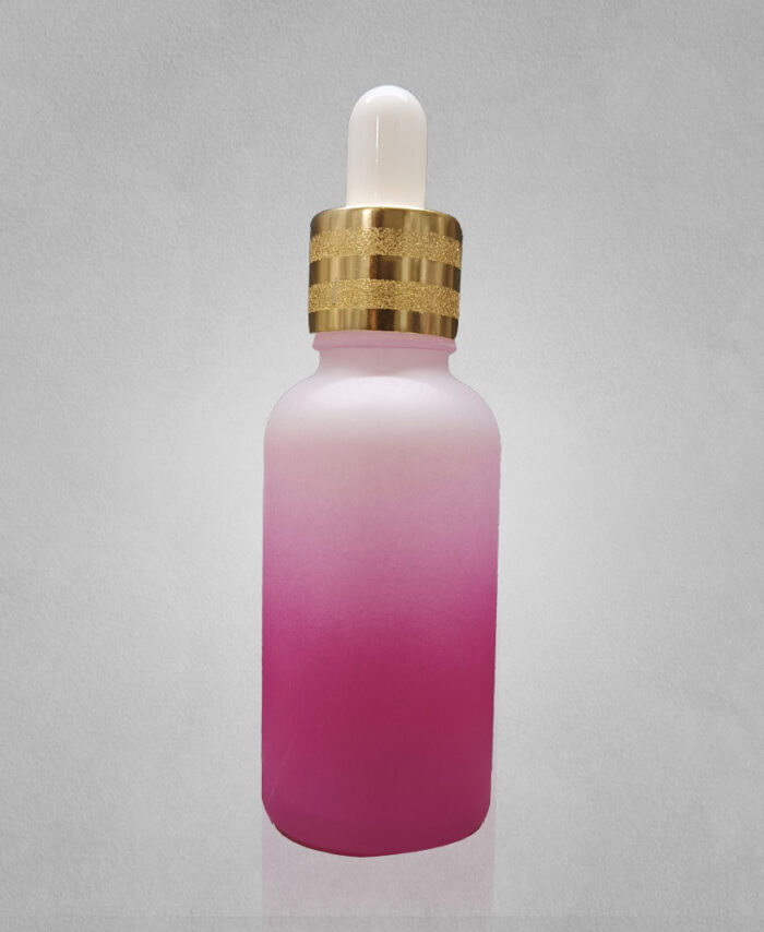 30ML TWO SHADE BOTTLE-WHITE PINK WITH 18MM KING DROPPER